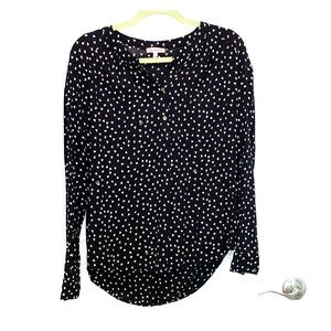 Juicy Couture Tops - Juicy couture black with hearts pullover blouse M Juicy Couture Tops - Juicy couture black with hearts pullover blouse M